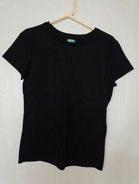 United Colors Of Benetton Crewneck Tee, Black, Medium